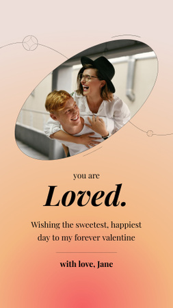 Platilla de diseño Couple celebrating Valentine's Day Instagram Story