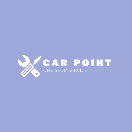 Car Repair Services Offer with Tools Logo Design Template