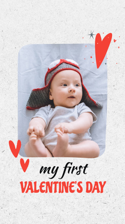 Valentine's Day with Cute Baby Instagram Story Design Template