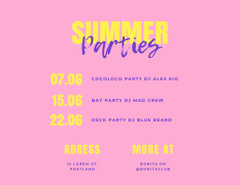 Ad of Summer Party in Club