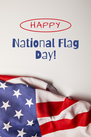 USA National Flag Day Greeting Postcard 4x6in Vertical Design Template