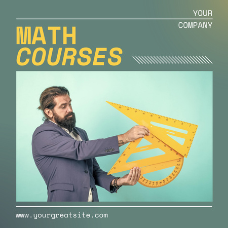 Math Courses Ad Instagram tervezősablon
