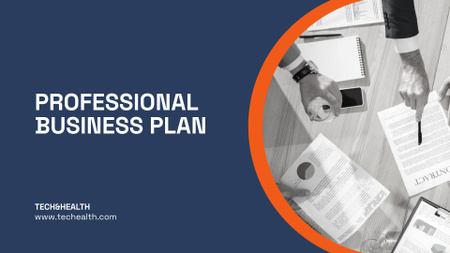 Plano de negócios profissional apresentando em etapas Presentation Wide Modelo de Design
