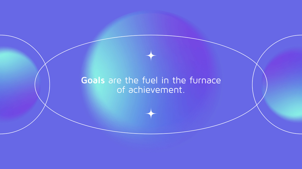 Designvorlage Inspirational Quote About Goals für Youtube