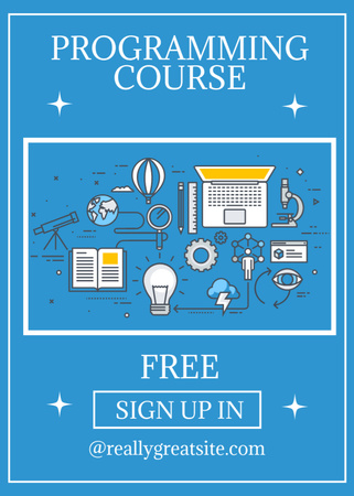 Offer of Free Programming Class Flayer Design Template