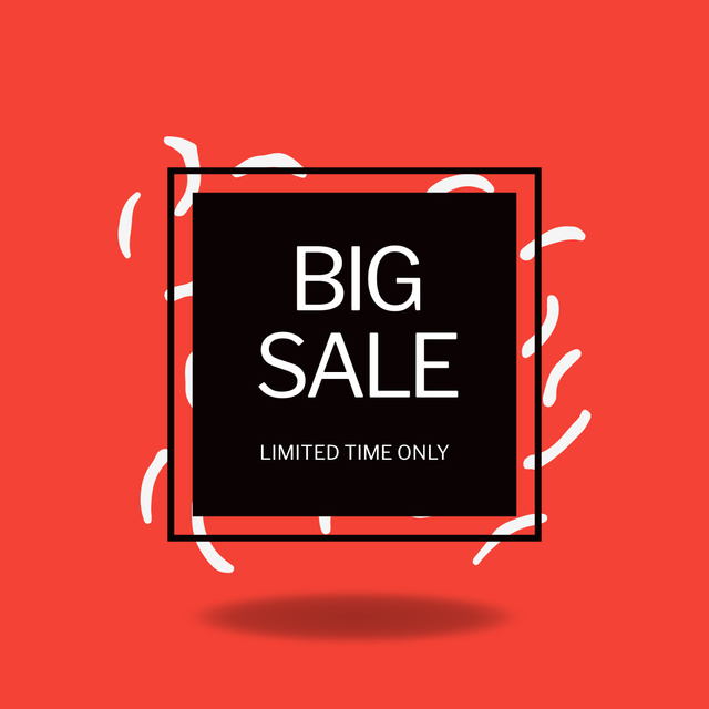 Limited Time Red Sale Offer Instagramデザインテンプレート