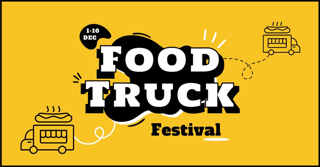Festival of Street Food Trucks Facebook AD Tasarım Şablonu