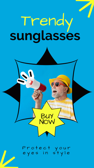 Designvorlage Stylish Sunglasses For Summer Offer für Instagram Video Story
