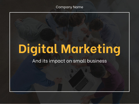 Designvorlage Der Einfluss des digitalen Marketings auf die Geschäftsentwicklung für Presentation