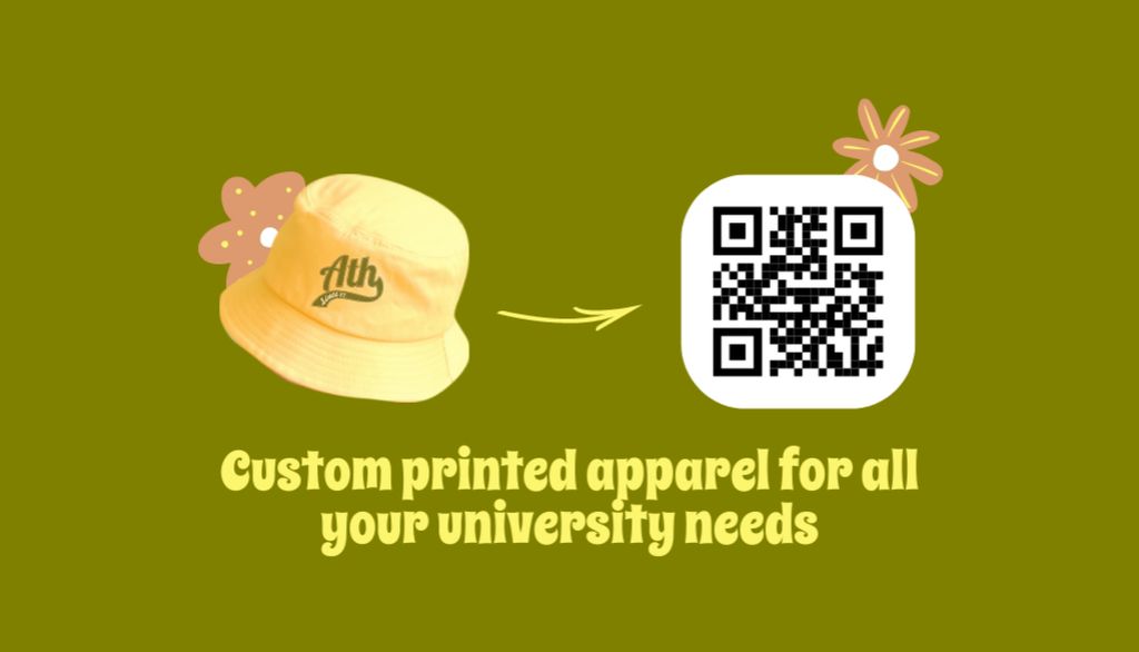 Custom Printed College Emblem On Apparel Business Card US Modelo de Design