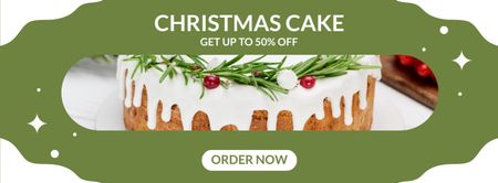 Christmas Discount Sweet Bakery Facebook cover Design Template