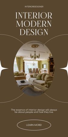 Modern Interior Design in Luxury Home Graphic – шаблон для дизайну