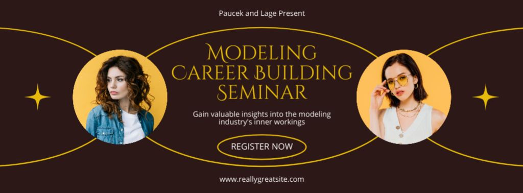 Ontwerpsjabloon van Facebook cover van Seminar on Building Model Career