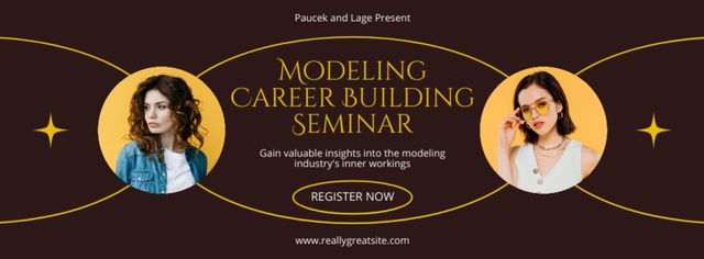 Plantilla de diseño de Seminar on Building Model Career Facebook cover 