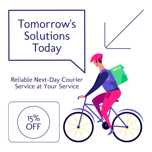Modèle de visuel Reliable Next-Day Courier Services - Instagram