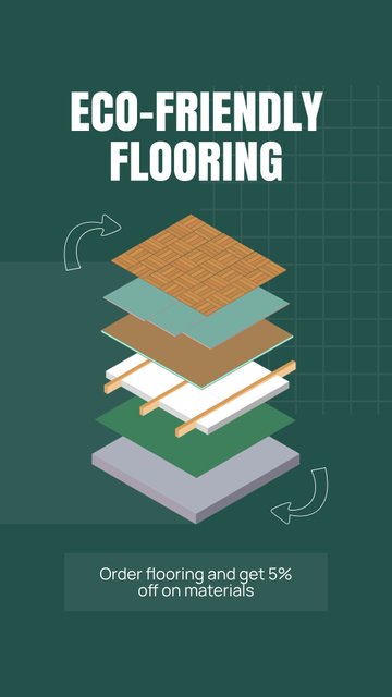 Eco-friendly Flooring Service With Discount On Materials Instagram Storyデザインテンプレート