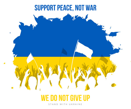 Ontwerpsjabloon van Facebook van steun vrede, geen oorlog in oekraïne