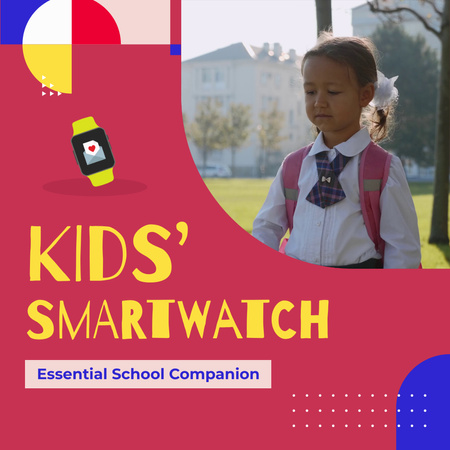 Useful Smartwatch For Kids At Discounted Rates Animated Post Design Template