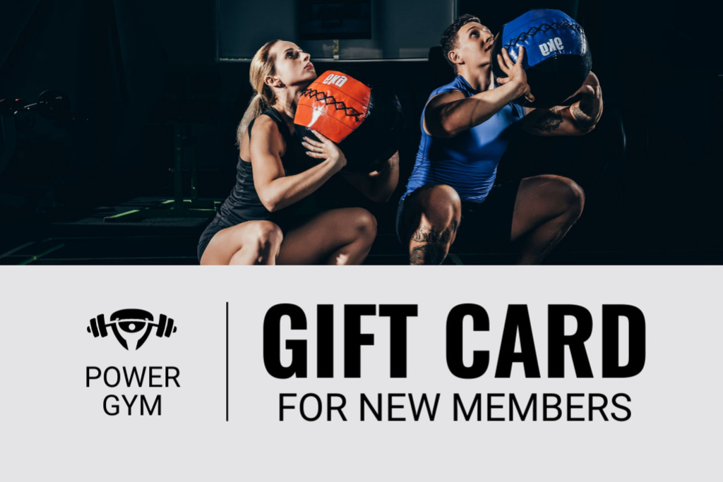 Designvorlage Gym Membership Deals für Gift Certificate