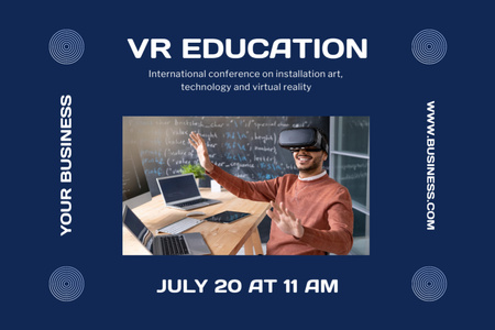 Virtual Education Ad Postcard 4x6in Design Template