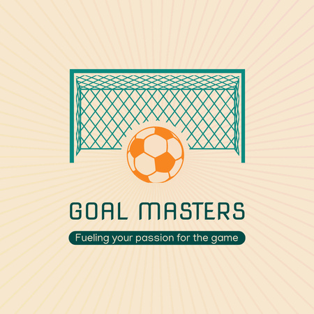 Modèle de visuel Promotion de but de football et de jeu de football - Animated Logo