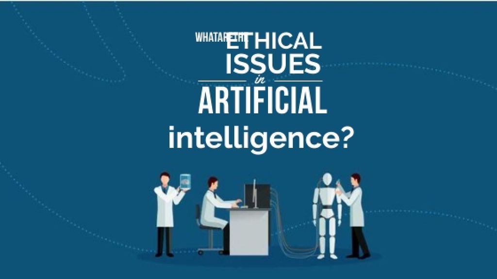 Modèle de visuel Ethical issues in Artificial Intelligence concept - Title