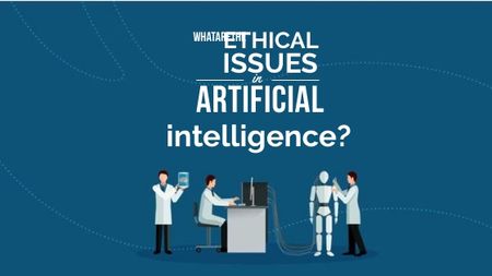 Ethical issues in Artificial Intelligence concept Titleデザインテンプレート