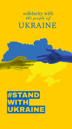 Szolidaritás felhívása Ukrajna lakosságával Instagram Story tervezősablon