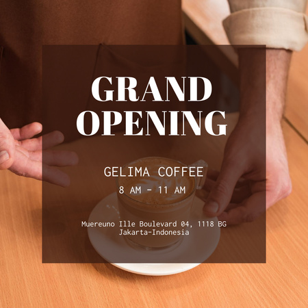 Template di design Cafe Ad with Coffee Cup Instagram