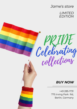 LGBT Shop Ad on Pride Month Celebration Poster Design Template