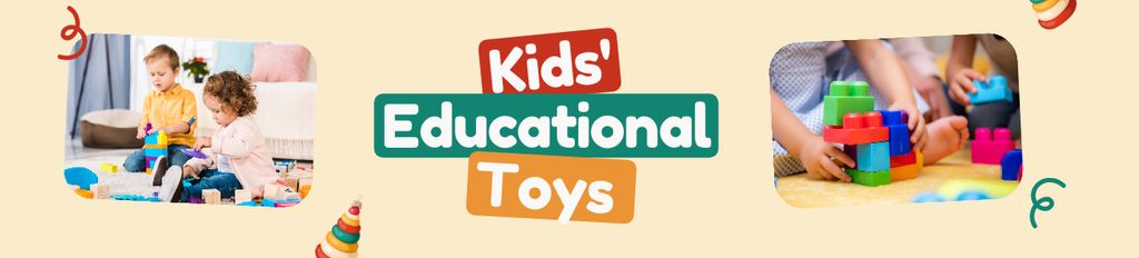 Plantilla de diseño de Offer of Educational Toys for Kids Ebay Store Billboard 