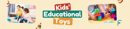 Offer of Educational Toys for Kids Ebay Store Billboard Design Template