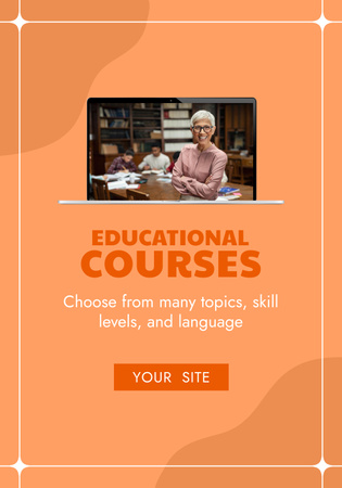 Educational Courses Ad Poster 28x40in Design Template