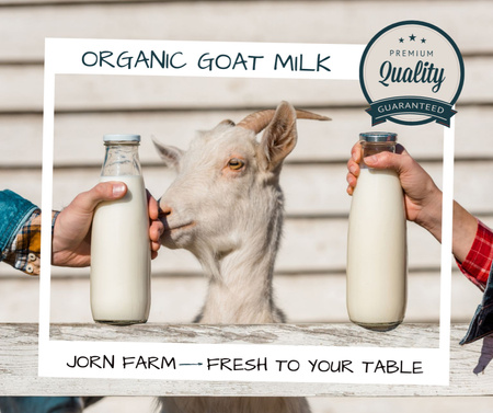Platilla de diseño Sale Offer Organic Goat Milk Facebook