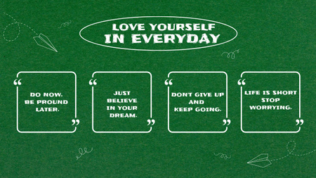 Kendinizi Sevmek Üzerine Günlük İpuçları Mind Map Tasarım Şablonu
