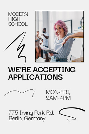 School Apply Announcement Flyer 4x6in – шаблон для дизайну
