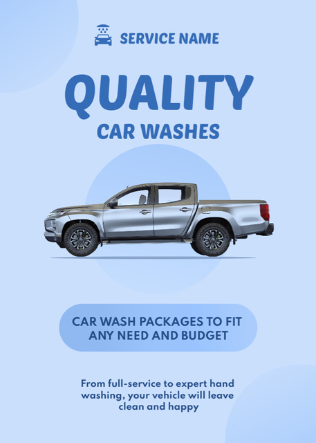 Ad of Car Washes Flayer Design Template