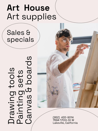 Art Supplies Offer Poster 36x48in Šablona návrhu