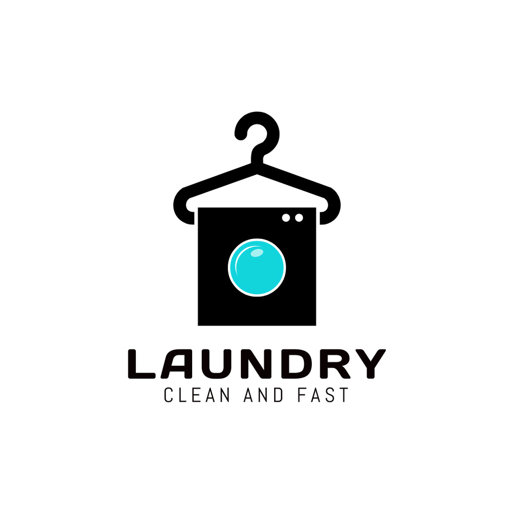 Advertising Laundry Service Logo 1080x1080px Πρότυπο σχεδίασης