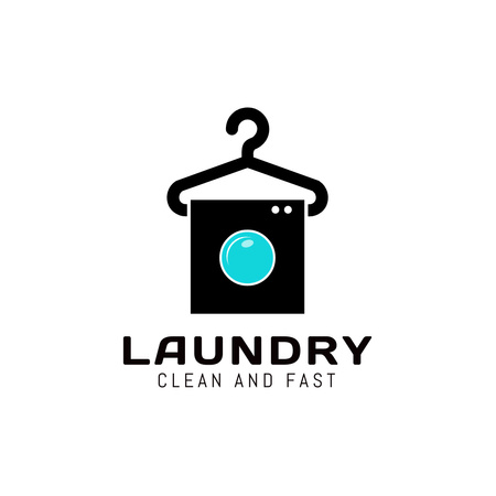 Ontwerpsjabloon van Logo 1080x1080px van Advertising Laundry Service