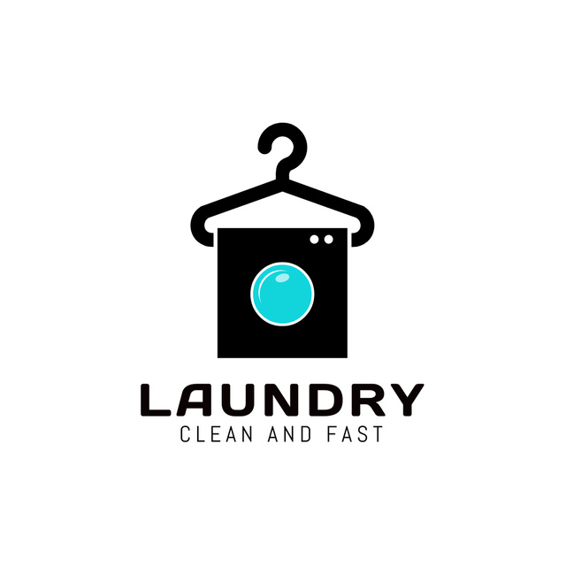 Advertising Laundry Service Logo 1080x1080px tervezősablon