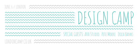 Design camp announcement on Blue waves Tumblr – шаблон для дизайна