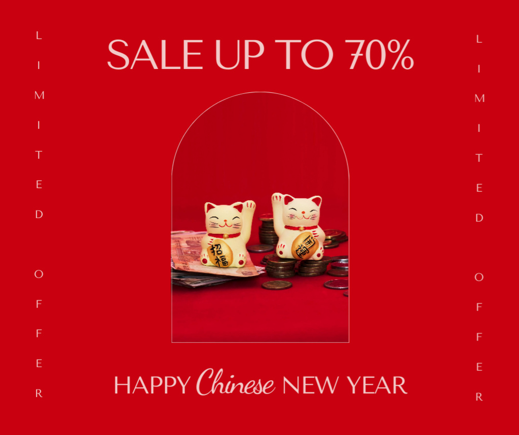 Ontwerpsjabloon van Facebook van Chinese New Year Holiday Celebration