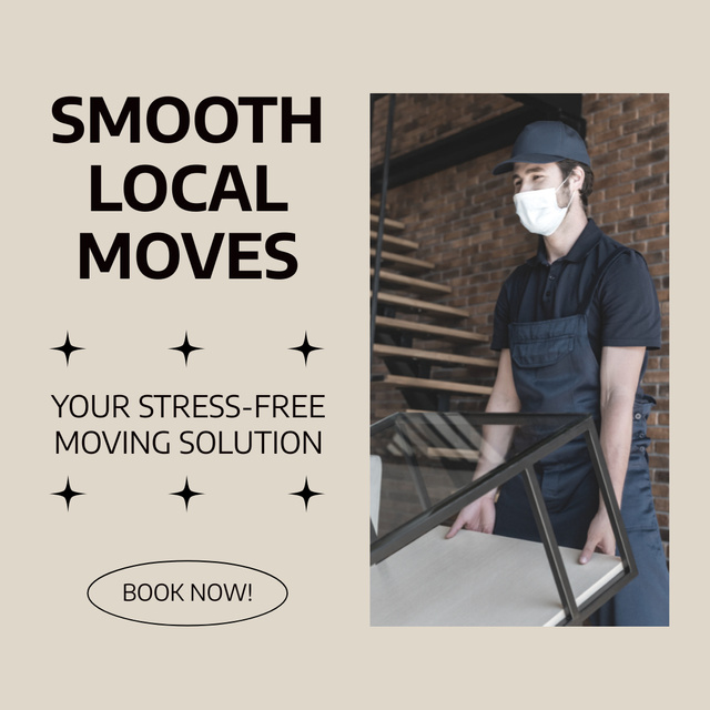 Offer of Smooth and Stress-Free Moving Services Instagram Πρότυπο σχεδίασης