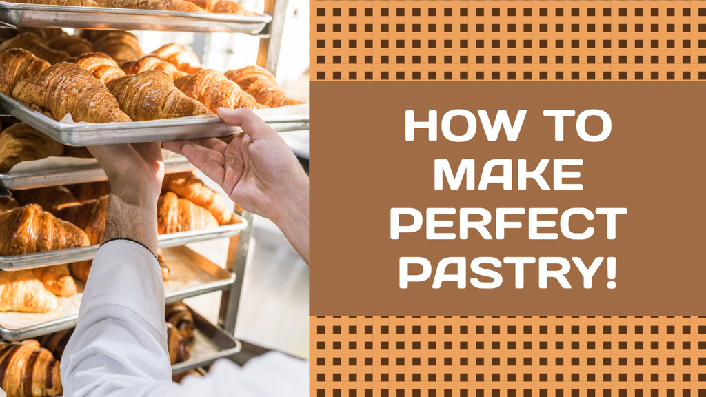How to Make Perfect Pastry Youtube Thumbnail Šablona návrhu