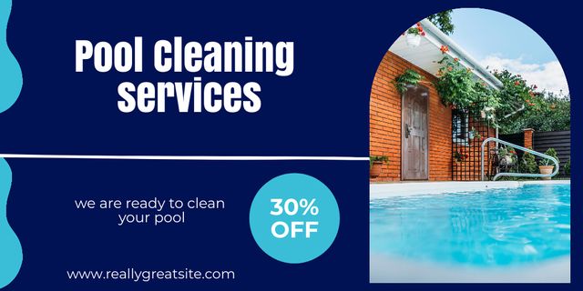 Offer Discounts for Pool Cleaning Twitterデザインテンプレート