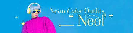 Template di design Saldi Collezione Neon Donna Twitter