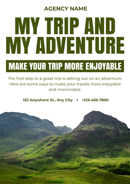 Enjoyable Trip and Adventure Poster Πρότυπο σχεδίασης