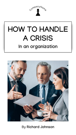 Szablon projektu Wskazówki dotyczące przezwyciężania kryzysu w biznesie z kolegami na spotkaniu Mobile Presentation
