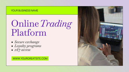 Online Trading Platform With Secure Exchange Full HD video Design Template